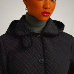 Ralph Lauren Women's Black Corduroy-Trim Hooded Down Puffer Coat SMUC23108