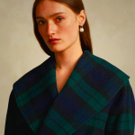 Ralph Lauren Plaid Lana-Blend Twill Wrap Coat for Women | DLGO30925