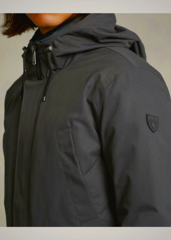 Ralph Lauren Men's Twill Hooded & Quilted Liner Coat Gray | ANHC13286