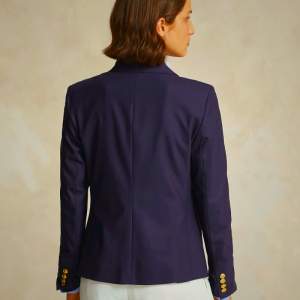 Ralph Lauren Double-Breasted Crest Blazers for Women in Navy Blue | TBZF78031