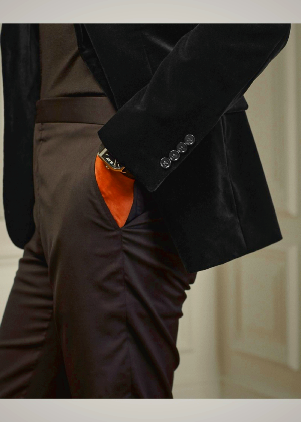 Ralph Lauren Gregory Velvet Dinner Jacket for Men - Black | IVUS91852