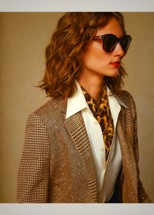 Ralph Lauren Kamryn Patchwork Tweed Blazers for Women | Multicolor BPWY81072