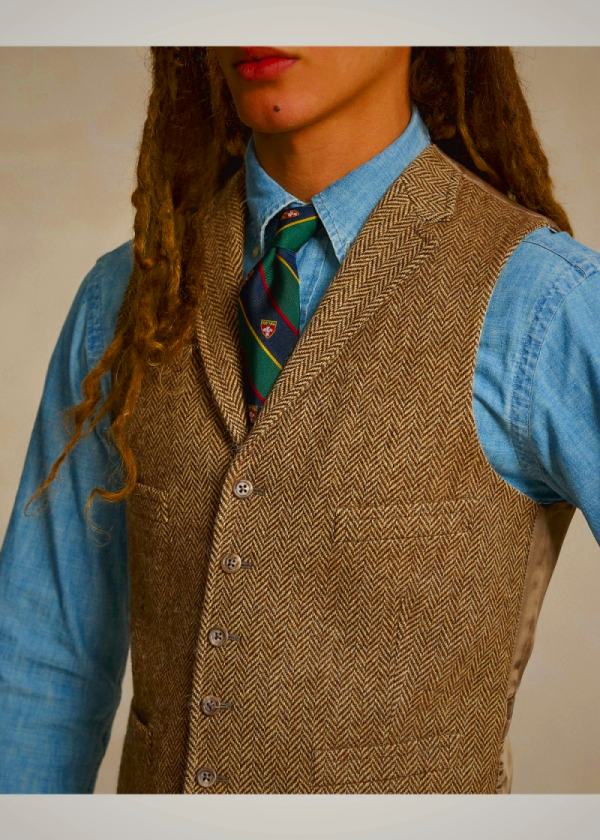 Ralph Lauren Herringbone Wool Blend Blazers for Men in Brown | SBZG24356