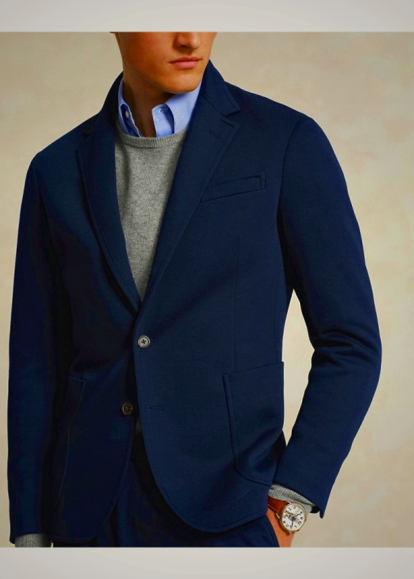 Ralph Lauren Polo Soft Double-Knit Blazers for Men in Navy Blue | QKAH57219