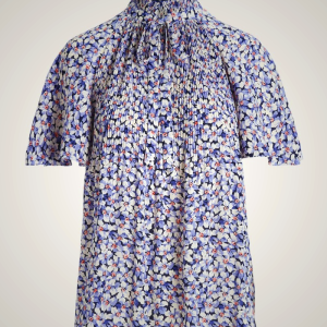 Ralph Lauren Floral Pleated Georgette Blouse for Women in Pink | NOZY35021