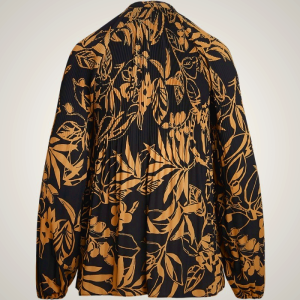 Ralph Lauren Floral Pleated Georgette Blouse for Women in Marrom