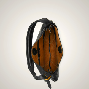 Ralph Lauren Polo ID Calfskin Shoulder Bag Small Black Women's