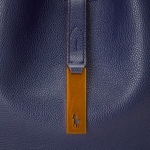 Ralph Lauren Polo ID Leather Shoulder Bag for Women Navy Blue | BCSV17026