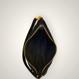 Ralph Lauren Polo ID Bullion Velvet Mini Shoulder Bag Black