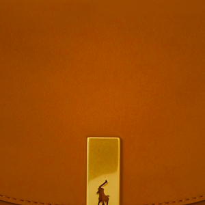 Ralph Lauren Polo ID Calfskin Mini Saddle Bag for Women in Brown | YFLE65412