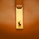 Ralph Lauren Polo ID Calfskin Large Shoulder Bag Brown | PXJG48573