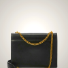 Ralph Lauren Polo ID Calfskin Envelope Chain Bag Black | XJIA67182