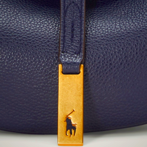 Ralph Lauren Polo ID Leather Mini Shoulder Bag for Women in Navy Blue | ARNJ81943