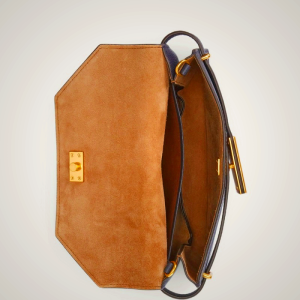 Ralph Lauren Polo ID Leather Shoulder Bag Navy Blue KJWR04867