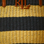 Ralph Lauren Straw Medium Tote Bag with Stripes | Hartley Design