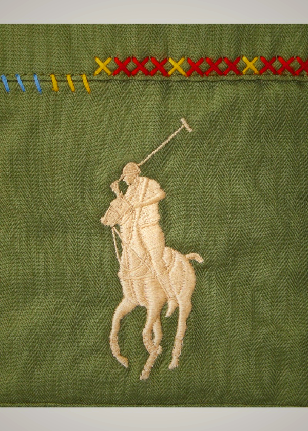 Ralph Lauren Big Pony Herringbone Medium Tote Bag for Women in Blue | HZLN78043