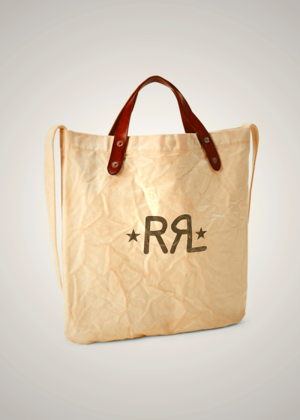 Ralph Lauren Tote Bag Logo Canvas Market Black Women's 2025