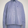 Ralph Lauren Striped Cotton Shirt Women Blue | TPDC78930