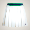 Ralph Lauren US Open Pleated Performance Skirt for Women in White | JAEO65348