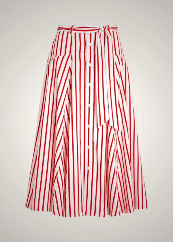 Ralph Lauren Striped Cotton A-Line Skirt for Women | MIUW17824