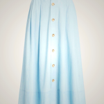 Ralph Lauren Button-Front Chambray Skirt Cream | SJUY37426