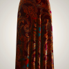 Ralph Lauren Pheasant-Paisley Velvet Skirt for Women | Multicolor | PSMR62397