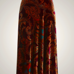Ralph Lauren Pheasant-Paisley Velvet Skirt for Women | Multicolor | PSMR62397