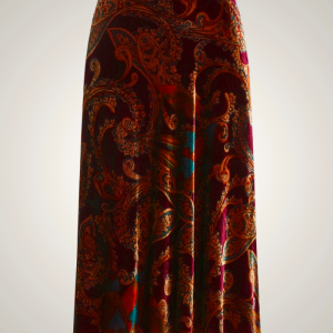 Ralph Lauren Pheasant-Paisley Velvet Skirt for Women | Multicolor | PSMR62397