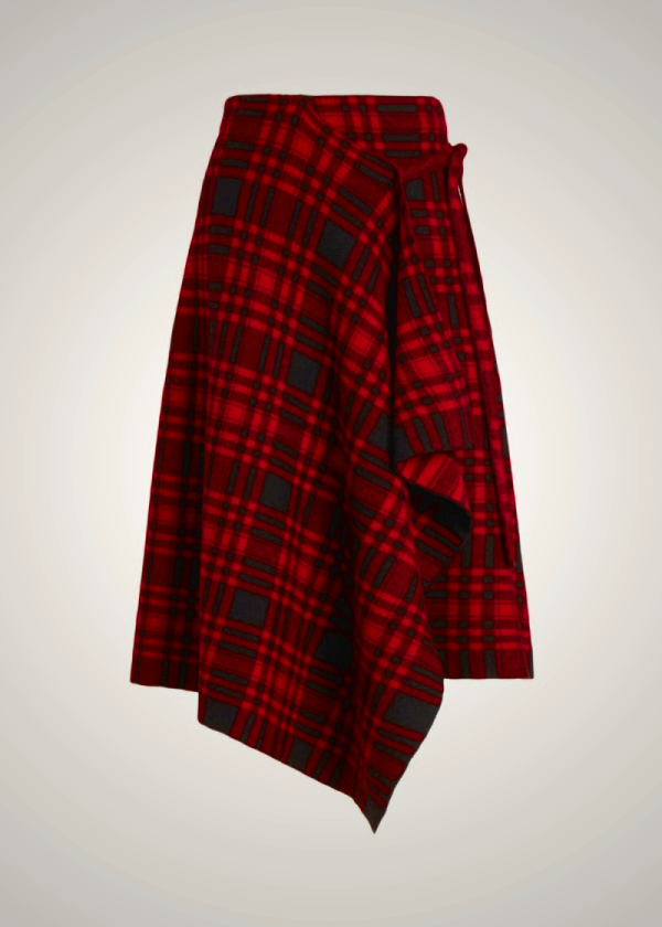 Ralph Lauren Plaid Wrap Skirt for Women in Black | UOXE52648