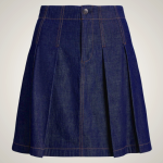 Ralph Lauren Plisado Denim Miniskirt for Women in Blue | CKTN13874