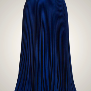 Ralph Lauren Pleated Georgette Skirt Navy Blue Women's | CFOJ71692