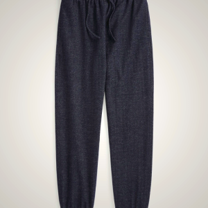 Ralph Lauren Herringbone Knit Jogger Pants for Women in Blue | ADUS01578