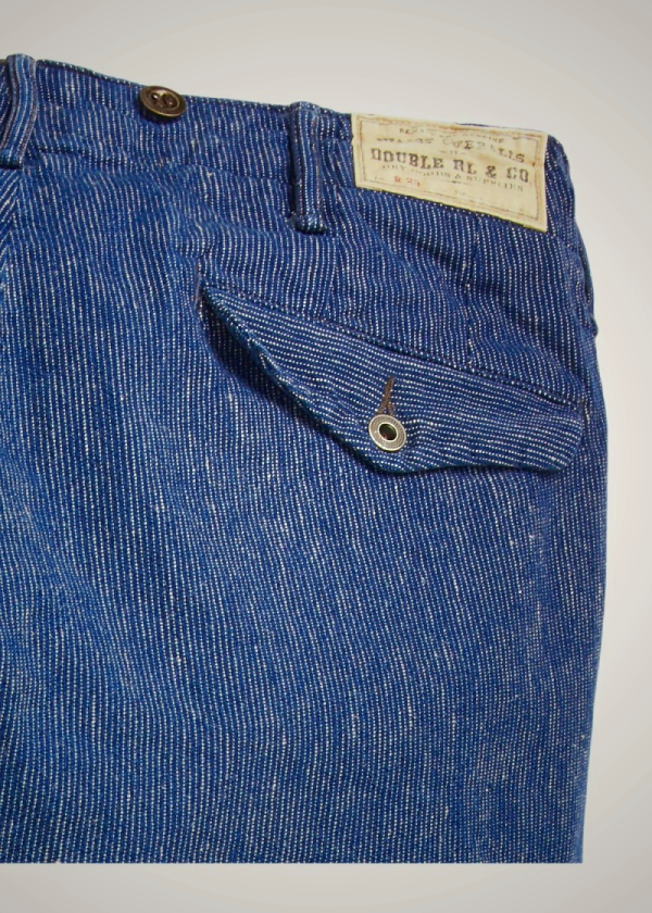 Ralph Lauren Sport Pants Indigo Linen-Cotton Blend for Men | DIFX25687