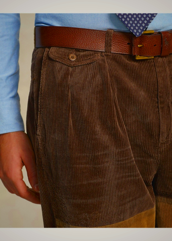 Ralph Lauren Whitman Corduroy Pants Relaxed Fit Men Brown JMWI93810