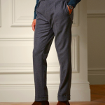 Ralph Lauren Gregory Hand-Tailored Wool Pants for Men - Grey | IGOR98270
