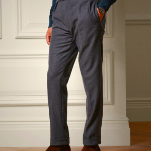 Ralph Lauren Gregory Hand-Tailored Wool Pants for Men - Grey | IGOR98270