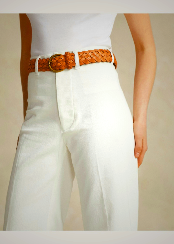 Ralph Lauren Stretch Chino Sailor Pants Cream | MJNE14593