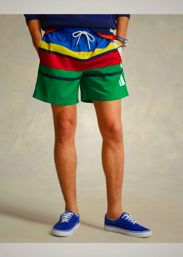 Ralph Lauren Traveller Classic Swimming Trunks 14.6cm Stripes for Men