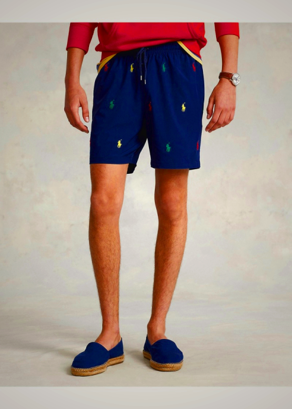 Ralph Lauren Traveller Classic Swim Trunk 14.6cm Navy Blue Men's Short