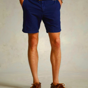 Ralph Lauren Men's 20.3 cm Direct Fit Linen-Cotton Shorts Navy Blue