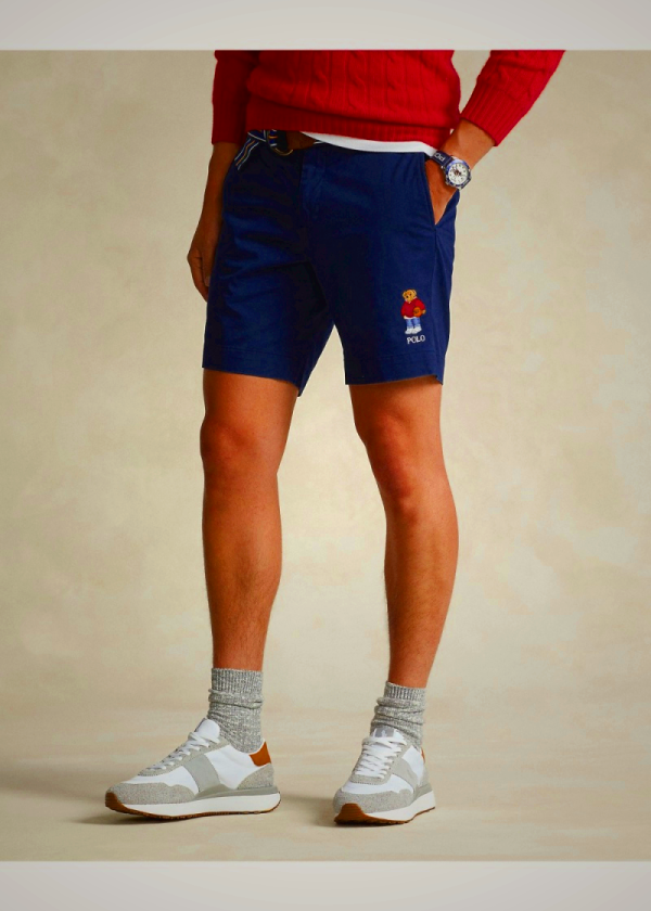 Ralph Lauren Men's 20.3 cm Stretch Polo Bear Shorts Navy Blue CVHB80465