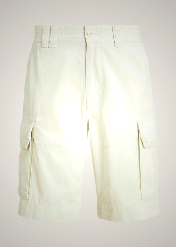Ralph Lauren Men's 26.7cm Relaxed Fit Twill Cargo Shorts White