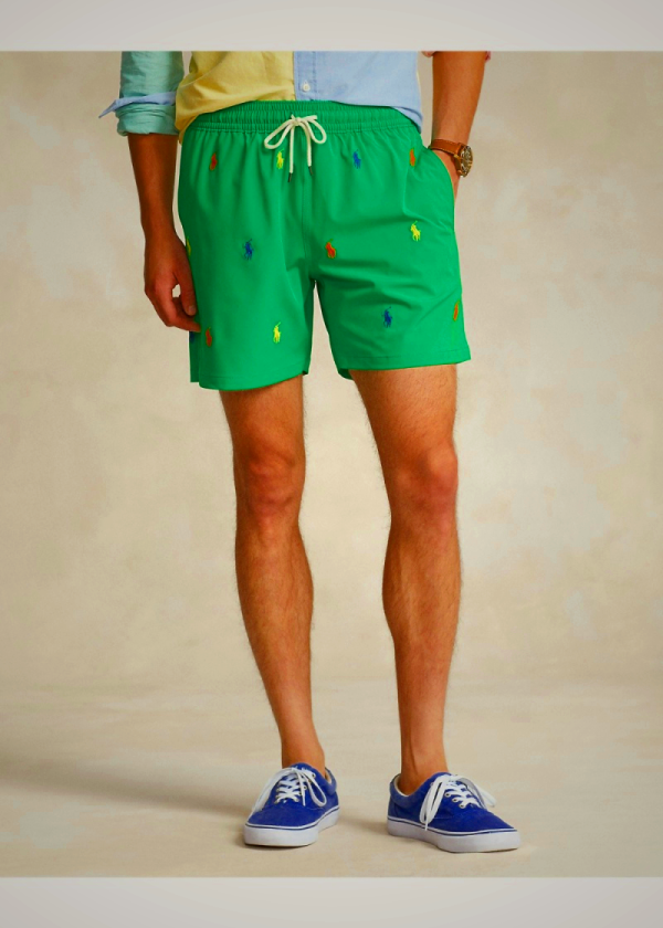 Ralph Lauren 5.75-Inch Traveler Classic Swim Trunk for Men