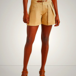 Ralph Lauren Sateen Shorts with Buckle Trim for Women in Brown | WTOP69247
