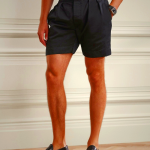 Ralph Lauren Tailored Cotton-Linen Shorts for Men in Black | EVZX96547