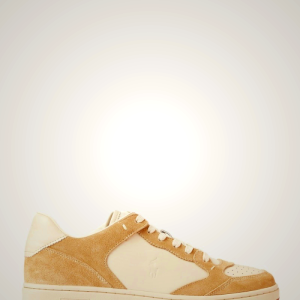 Ralph Lauren Court Leather Suede Sneakers Men Brown | LWFO12348