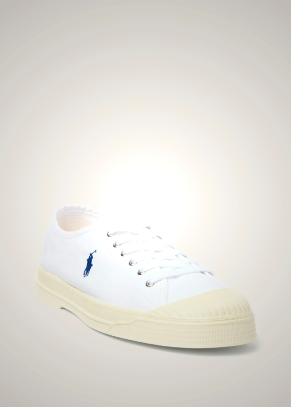 Ralph Lauren Essence 100 Canvas Cap-Toe Sneakers for Men in Navy Blue | OGMR26415