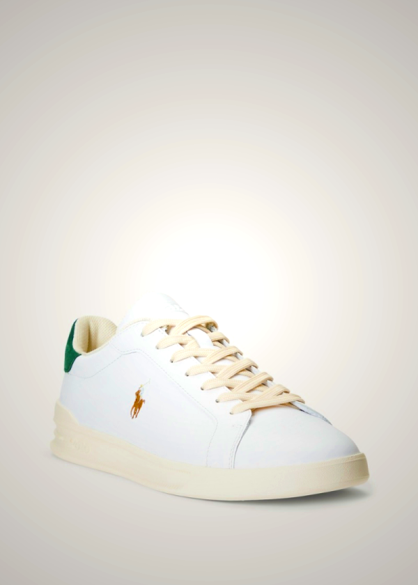 Ralph Lauren Heritage Court II Leather Sneakers for Women - Green