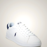 Ralph Lauren Heritage Court II Leather Sneakers Navy Blue for Men | CBSZ70895