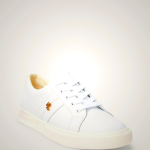 Ralph Lauren Janson II Action Leather Sneakers for Women in White | PXDT92576